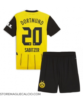 Borussia Dortmund Marcel Sabitzer #20 Maglia Gara Casa Repliche 2024-25 Bambino Maniche Corte